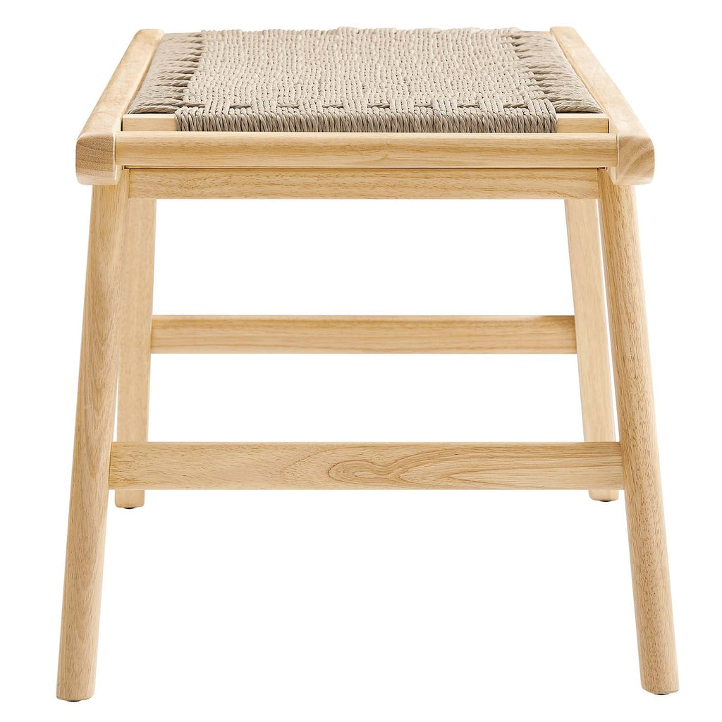 Saoirse 47" Wove Rope Wood Bench by Modway