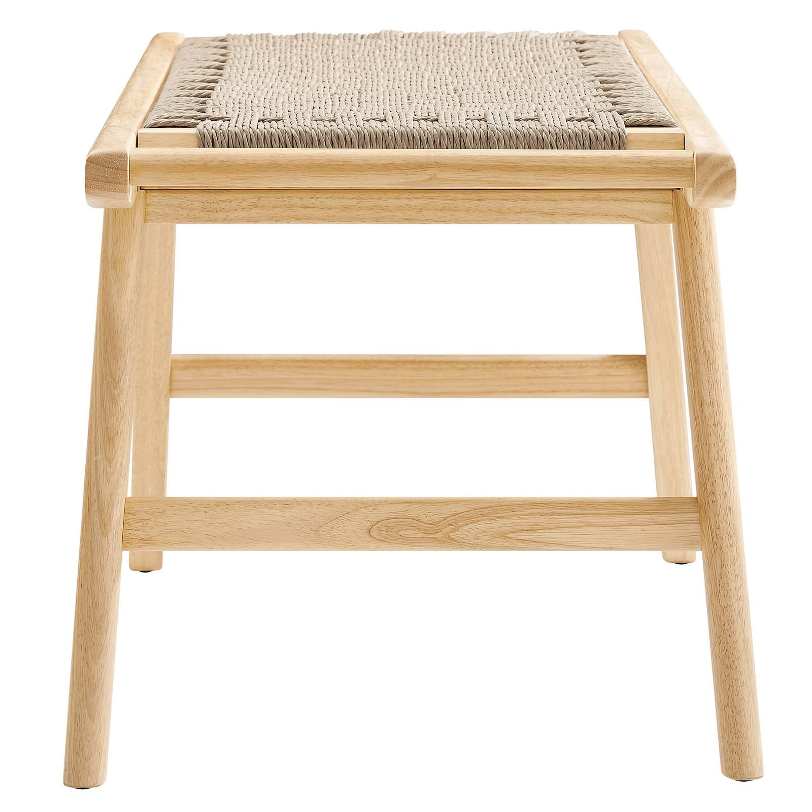Saoirse 47" Wove Rope Wood Bench by Modway