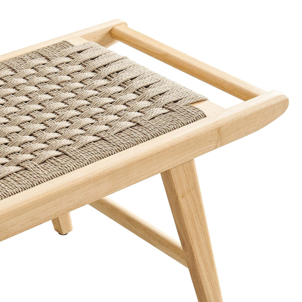 Saoirse 47" Wove Rope Wood Bench by Modway