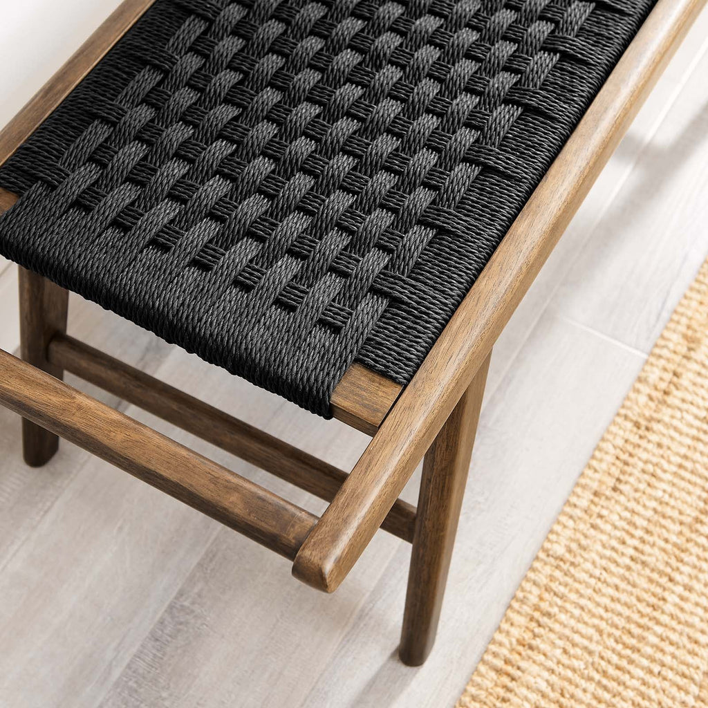 Saoirse 47" Wove Rope Wood Bench by Modway