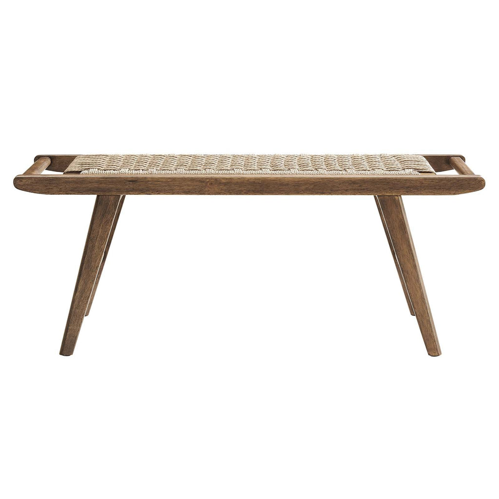 Saoirse 47" Wove Rope Wood Bench by Modway