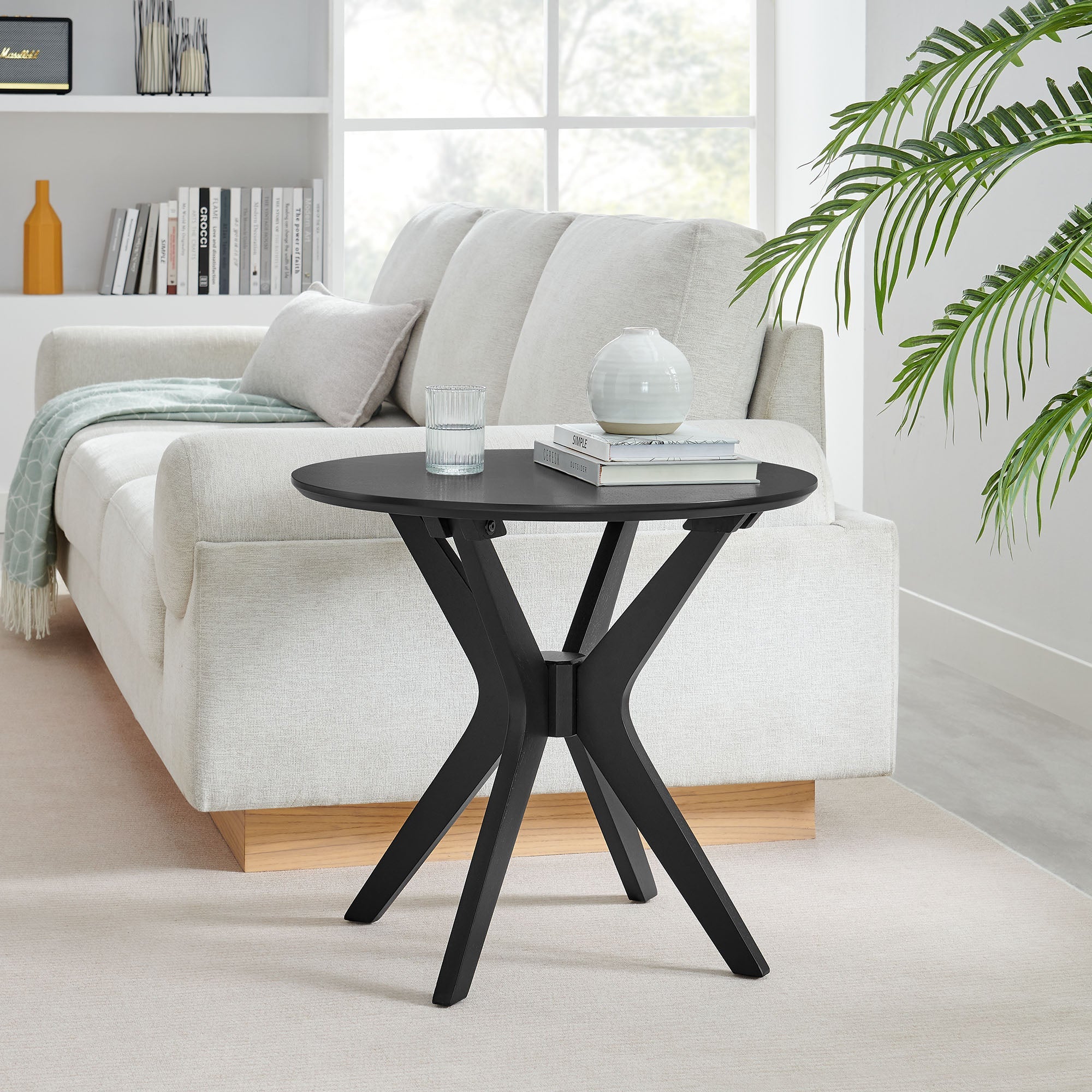 Crossroads 24Ó Round Wood Side Table by Modway