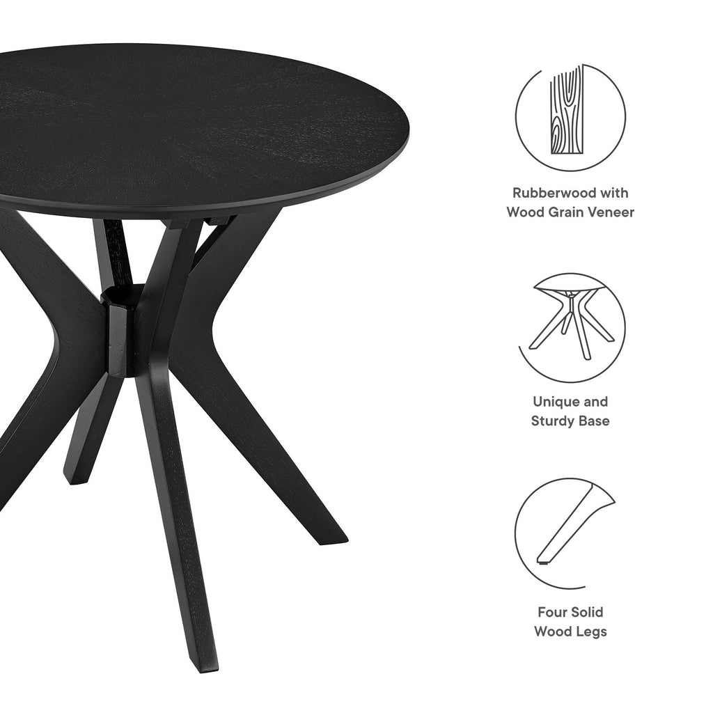 Crossroads 24Ó Round Wood Side Table by Modway