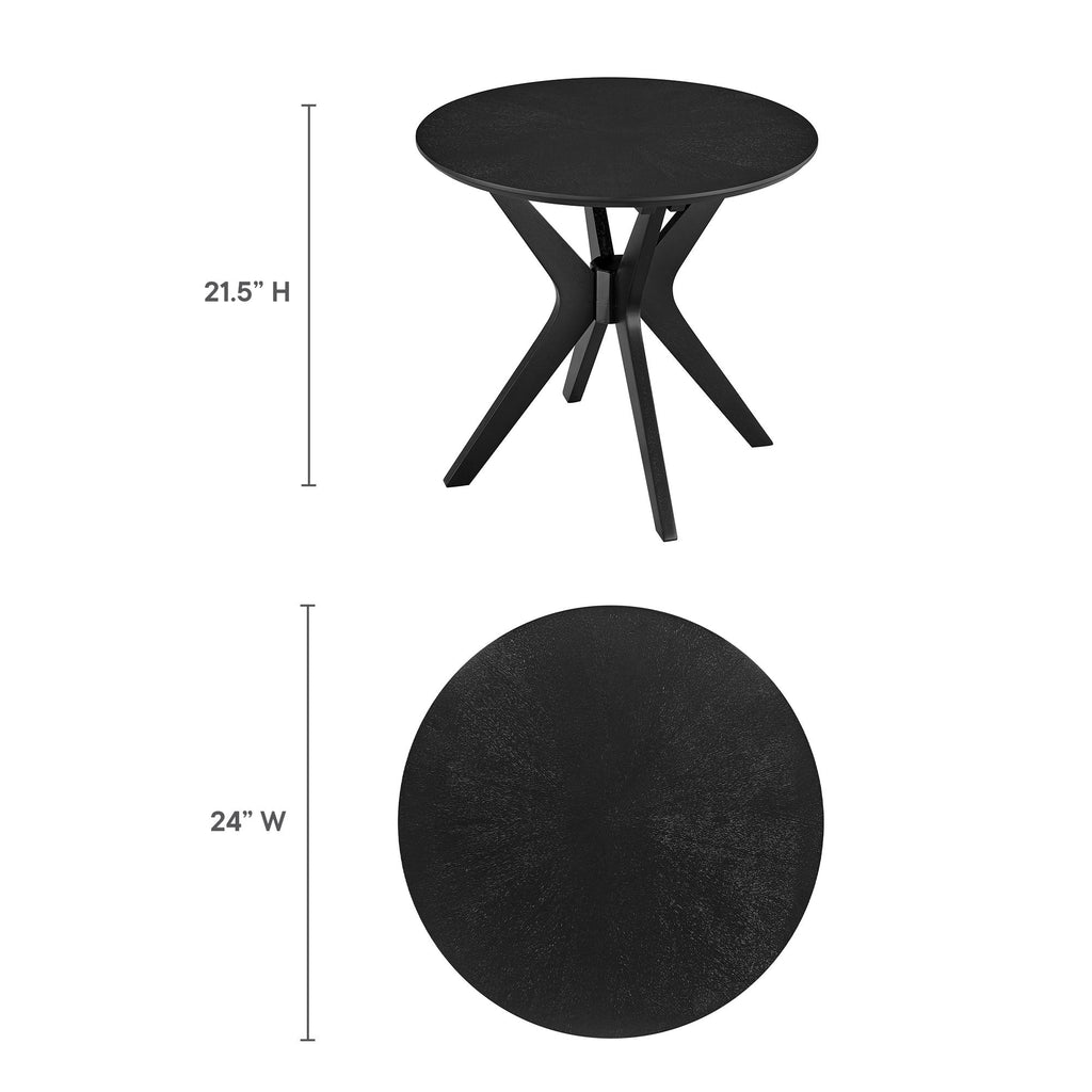 Crossroads 24Ó Round Wood Side Table by Modway