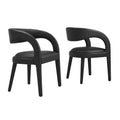Pinnacle Vegan Leather Dining Chair Set of 2 by Modway