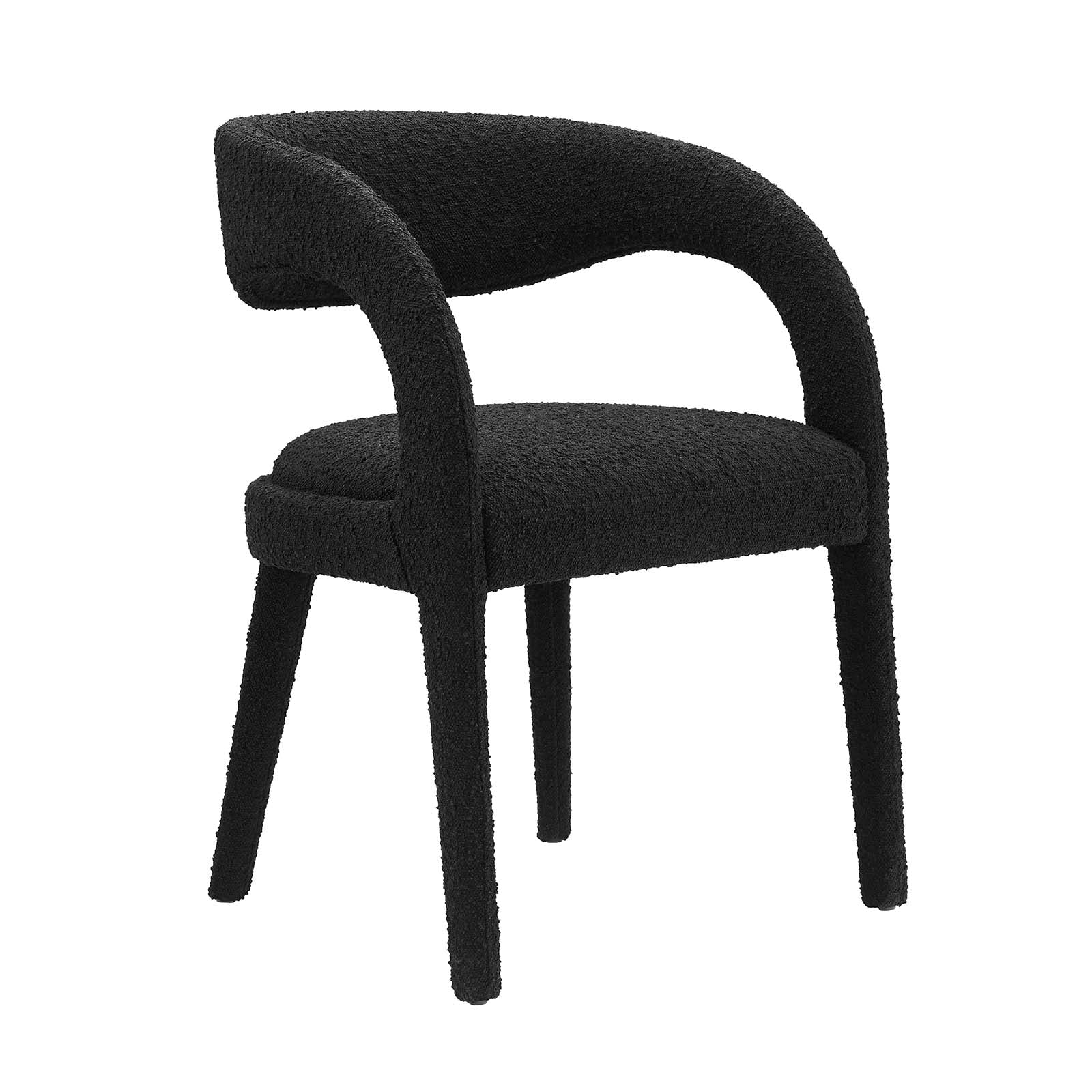 Pinnacle Boucle Upholstered Dining Chair Set of 2 by Modway