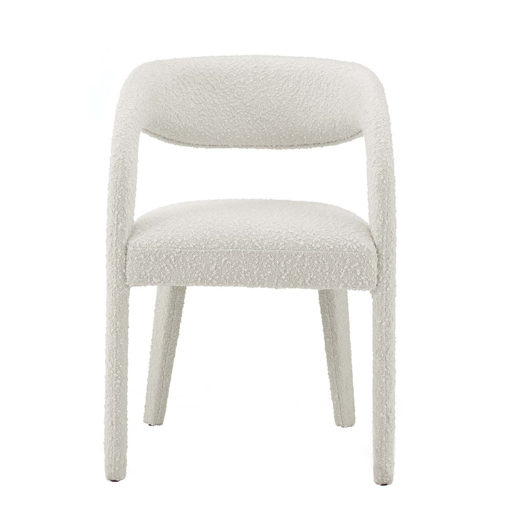 Pinnacle Boucle Upholstered Dining Chair Set of 2 by Modway