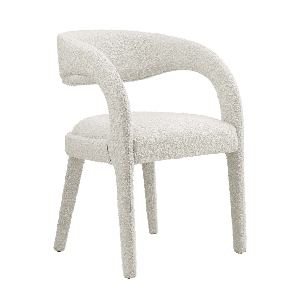 Pinnacle Boucle Upholstered Dining Chair Set of 2 by Modway