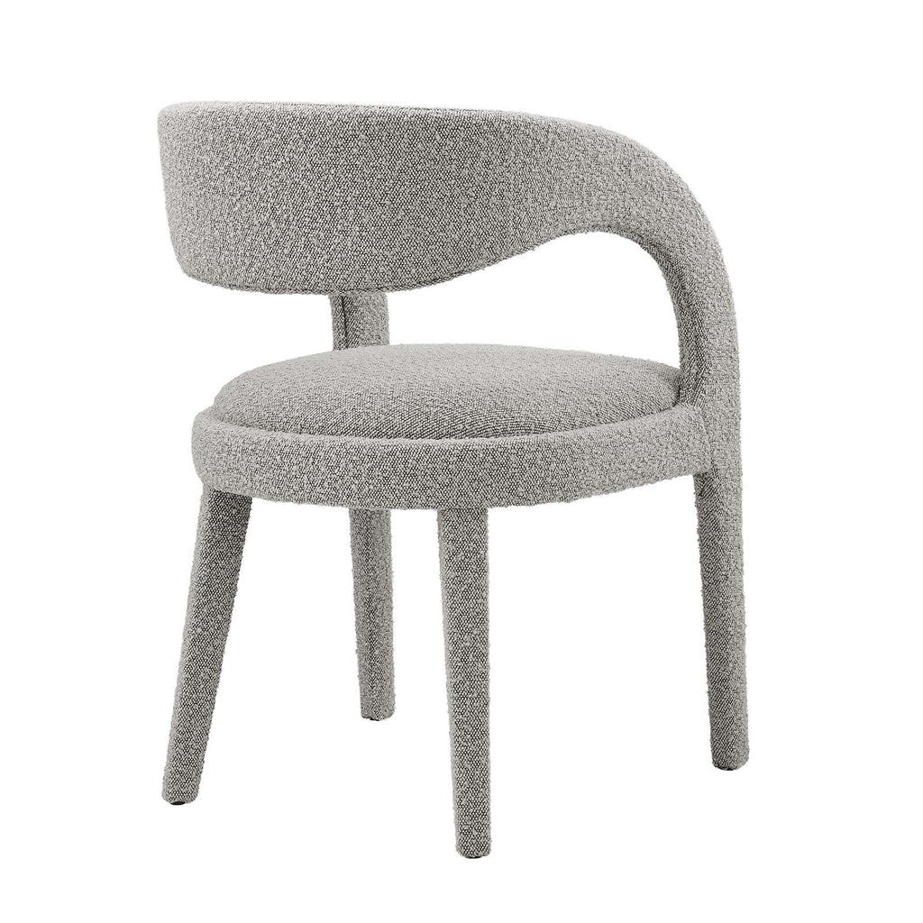 Pinnacle Boucle Upholstered Dining Chair Set of 2 by Modway