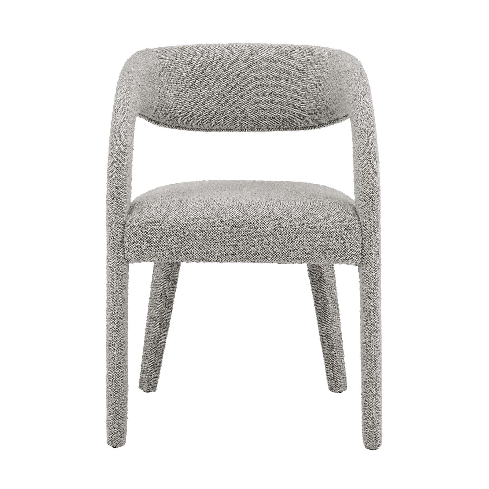 Pinnacle Boucle Upholstered Dining Chair Set of 2 by Modway