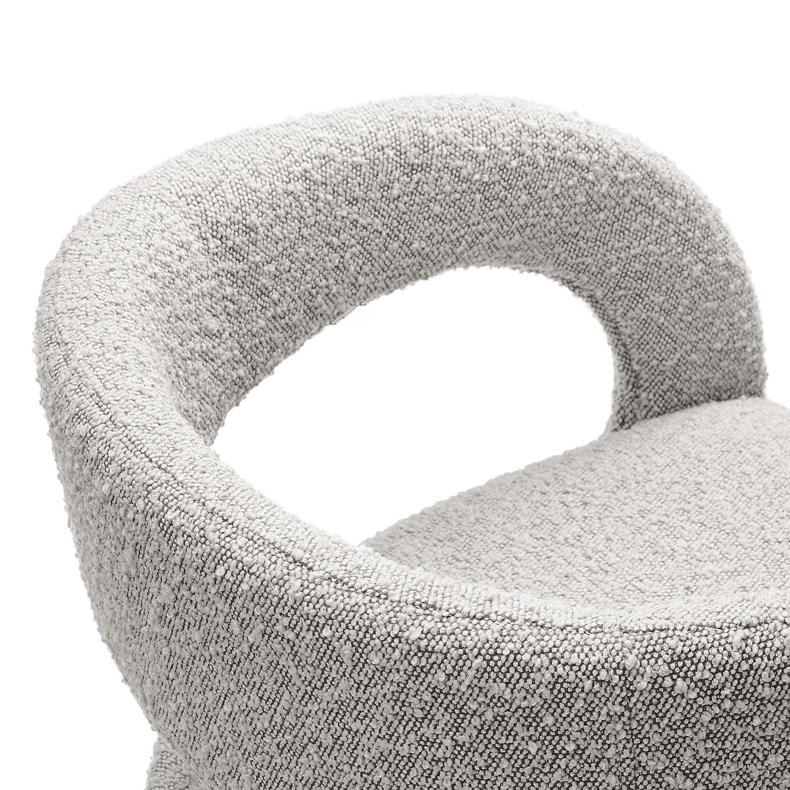 Pinnacle Boucle Upholstered Dining Chair Set of 2 by Modway