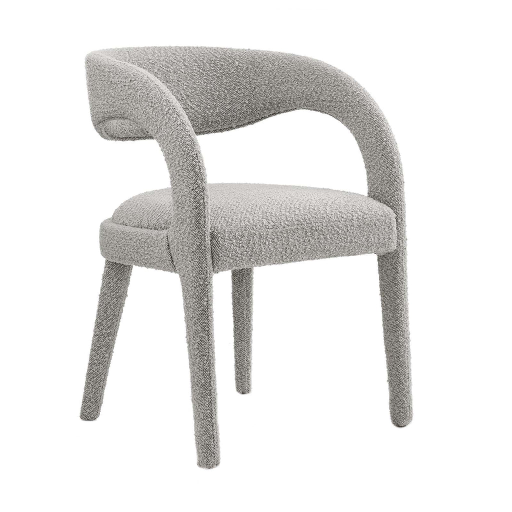 Pinnacle Boucle Upholstered Dining Chair Set of 2 by Modway