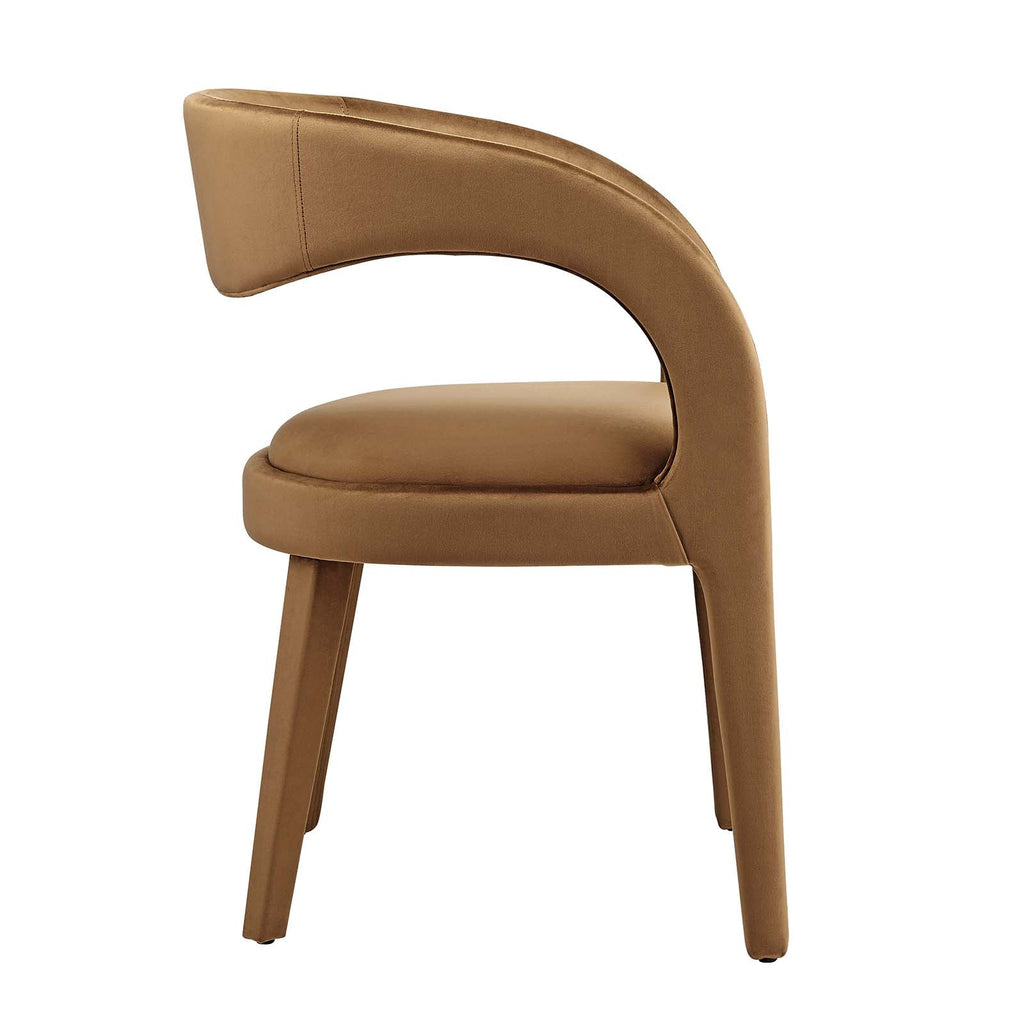 Pinnacle Performance Velvet Dining Chair Set of 2 by Modway