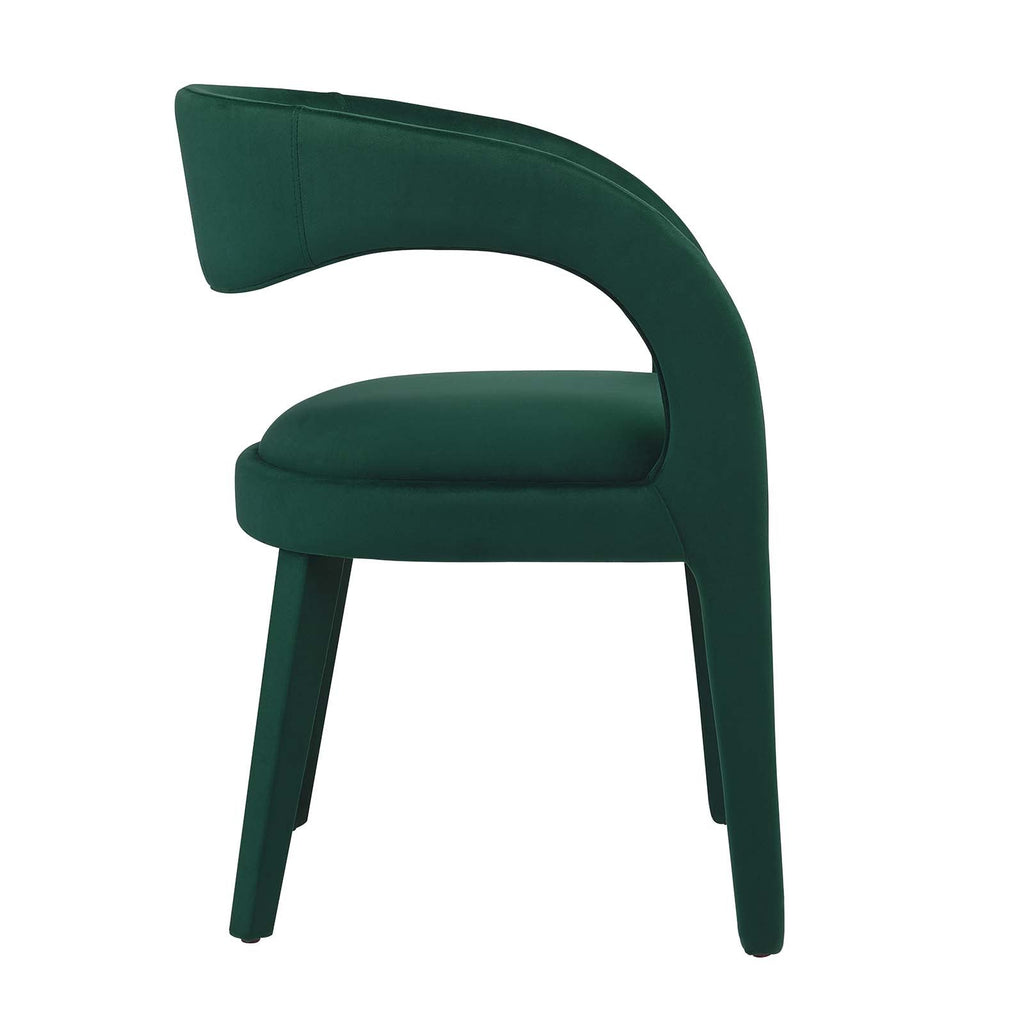 Pinnacle Performance Velvet Dining Chair Set of 2 by Modway