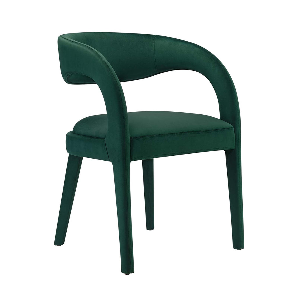 Pinnacle Performance Velvet Dining Chair Set of 2 by Modway