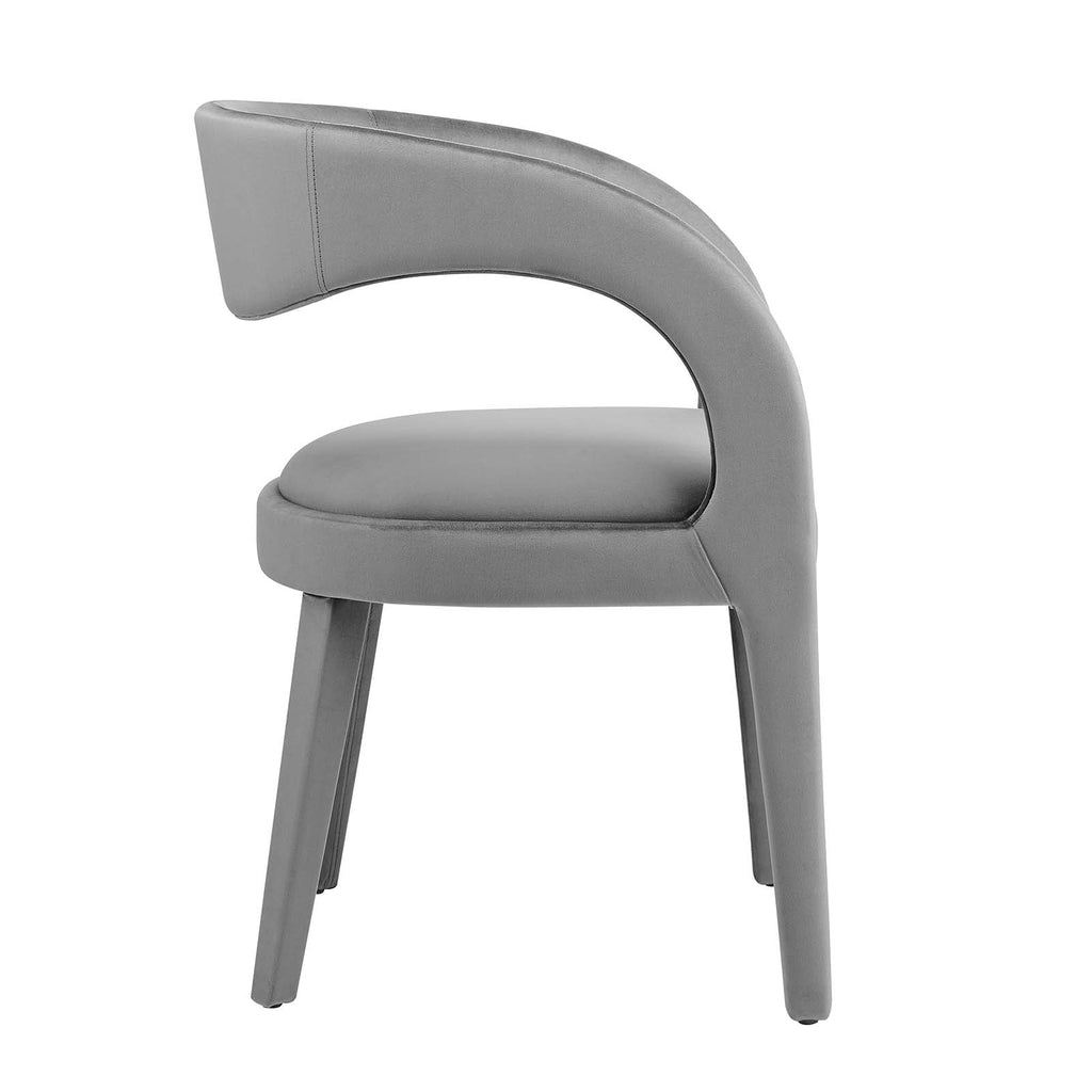 Pinnacle Performance Velvet Dining Chair Set of 2 by Modway