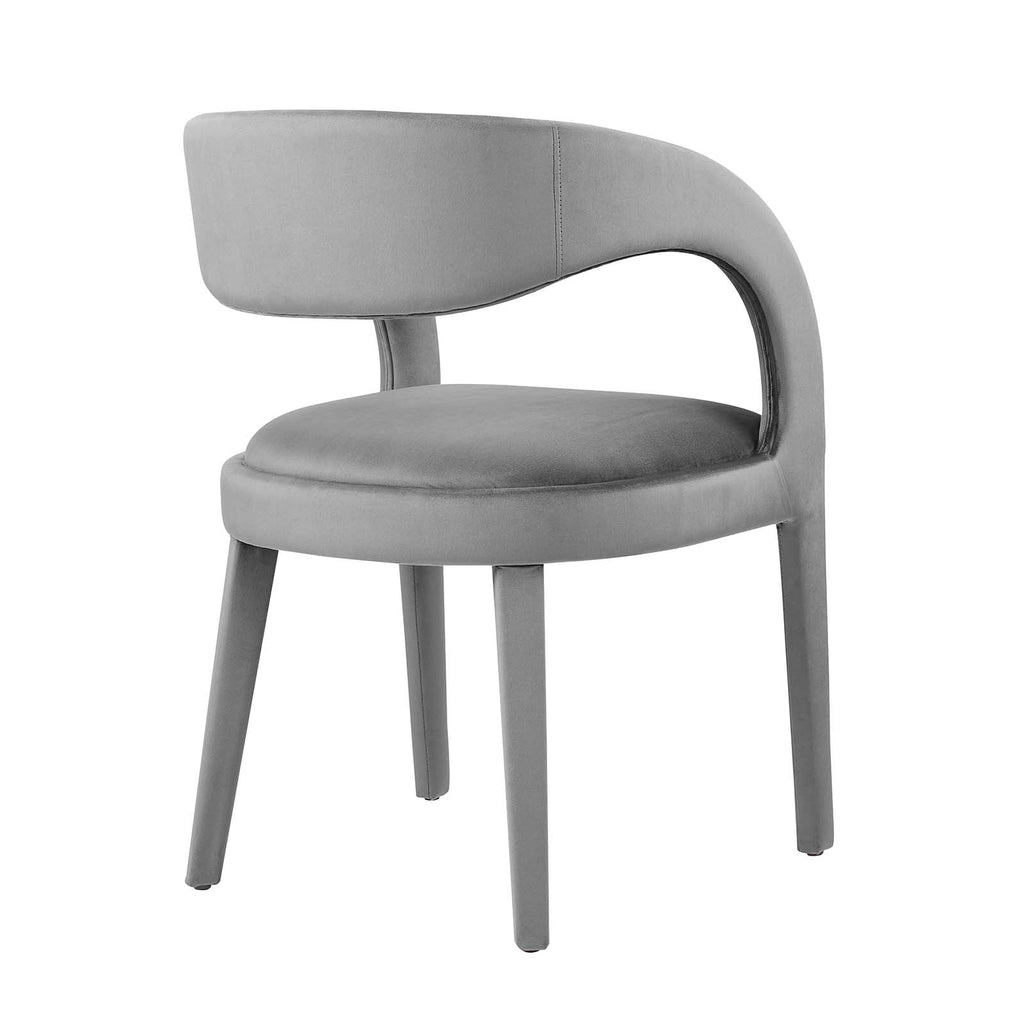 Pinnacle Performance Velvet Dining Chair Set of 2 by Modway