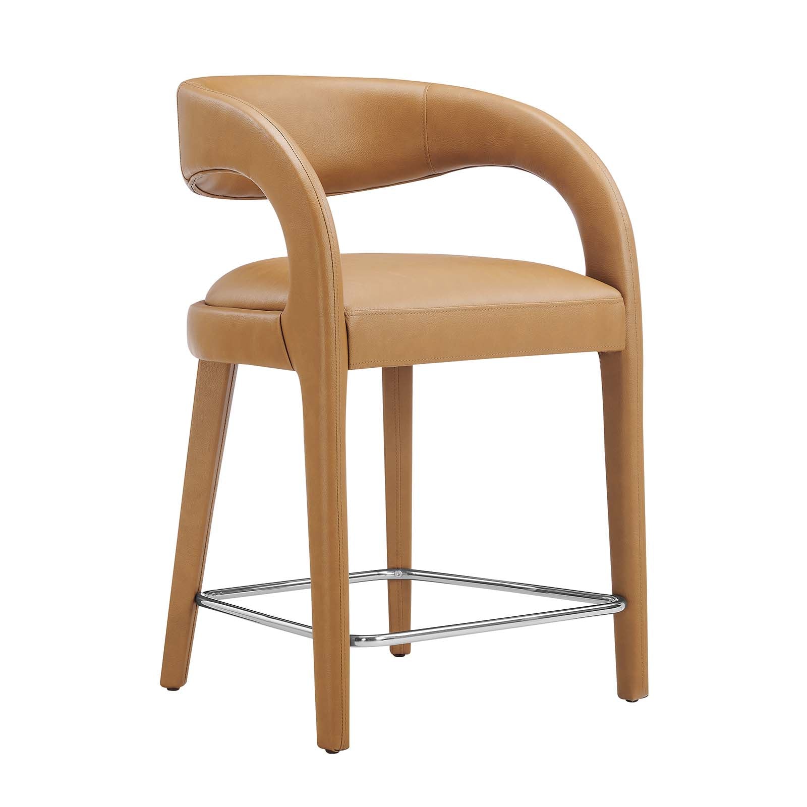Pinnacle Vegan Leather Counter Stool Set of 2 by Modway
