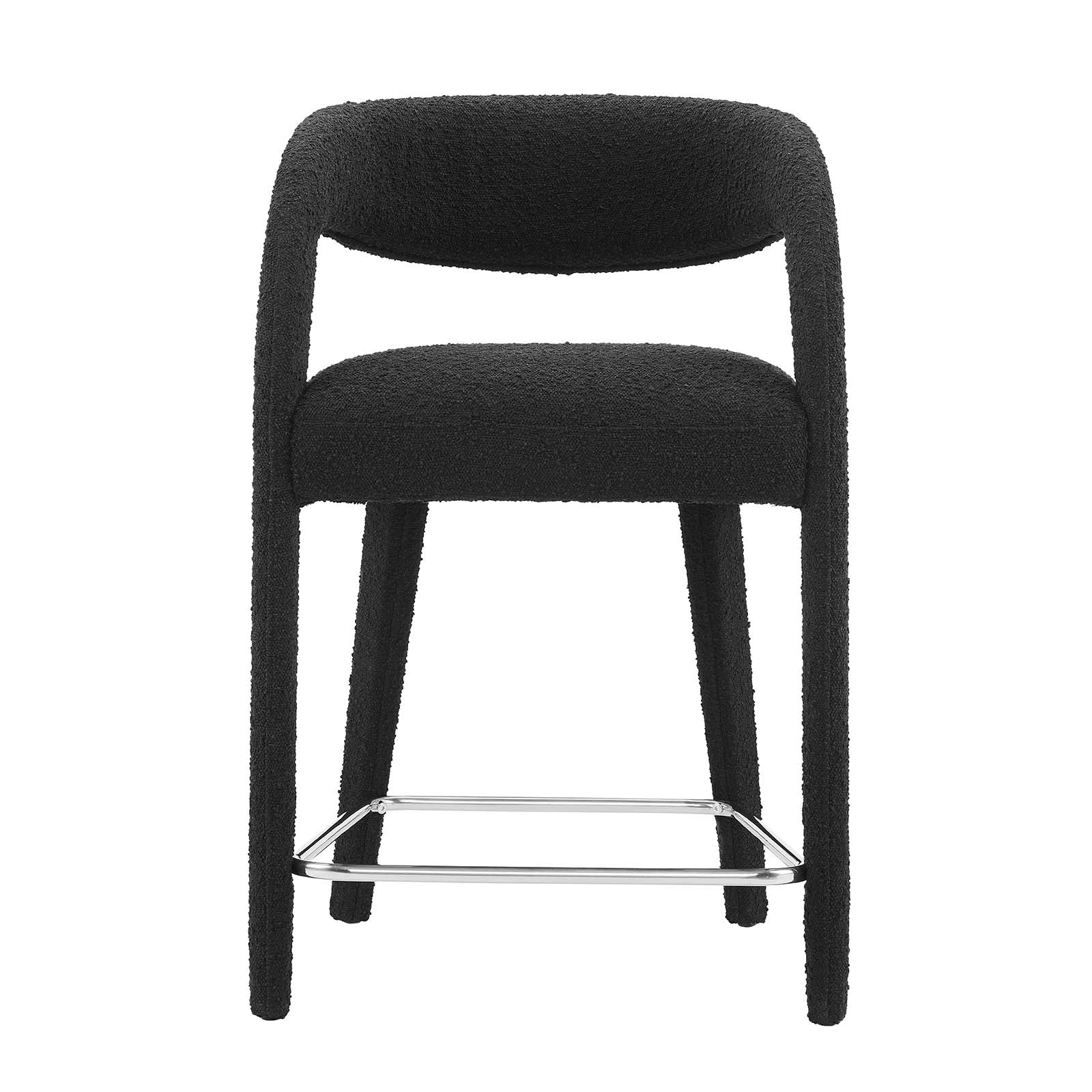 Pinnacle Boucle Upholstered Counter Stool Set of 2 by Modway