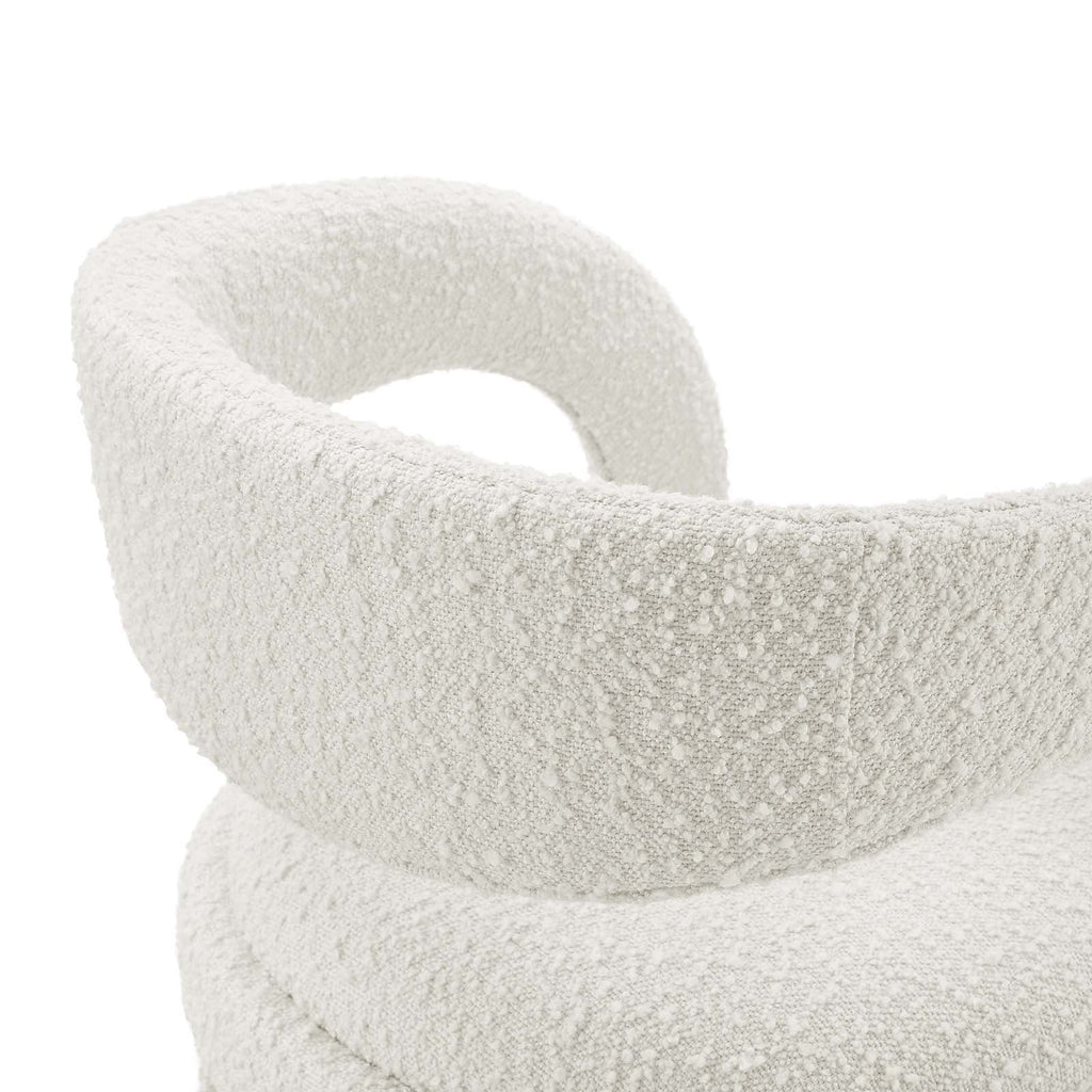 Pinnacle Boucle Upholstered Counter Stool Set of 2 by Modway
