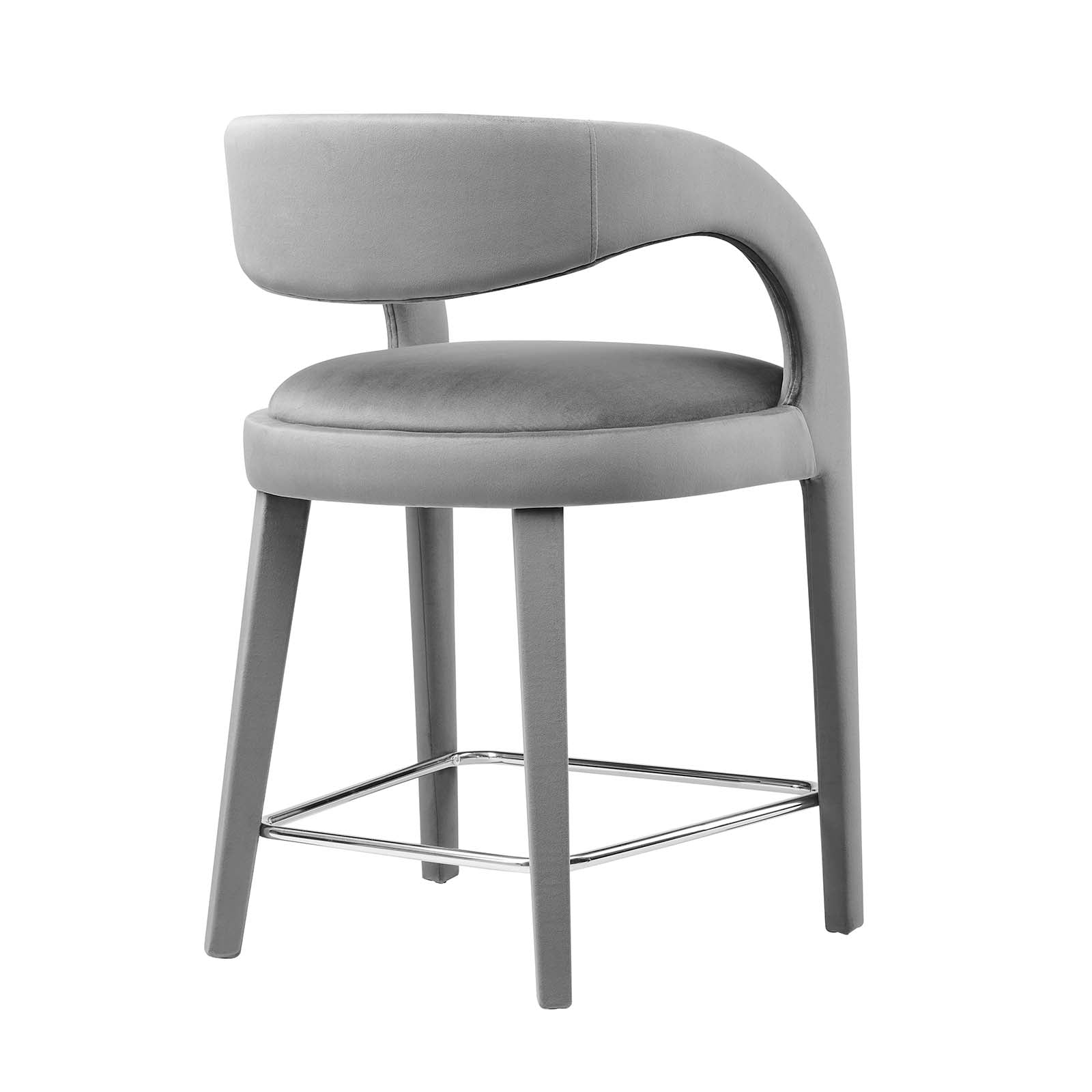 Pinnacle Performance Velvet Counter Stool Set of 2 by Modway