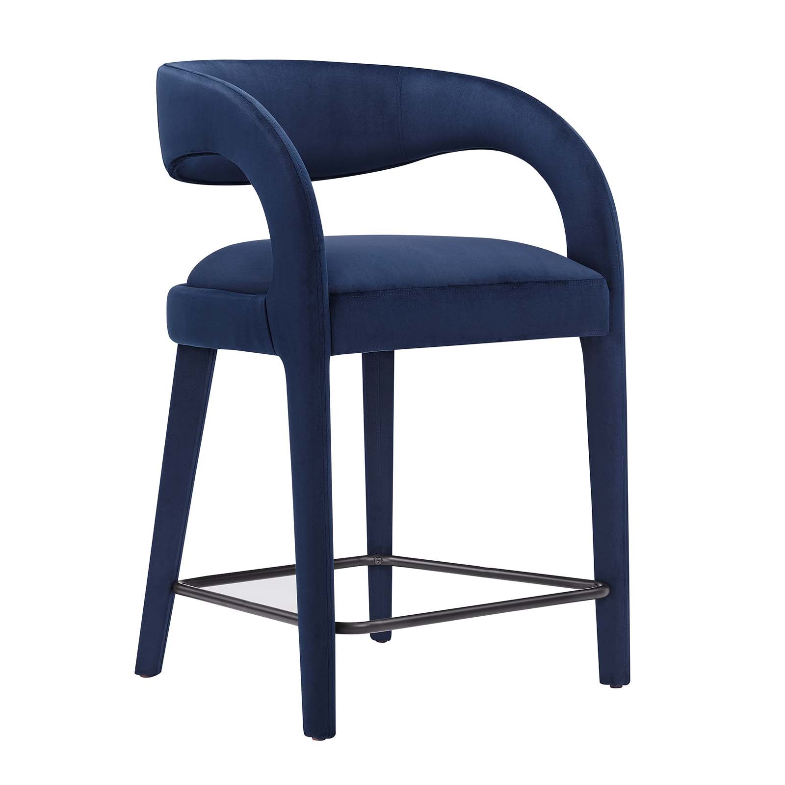 Pinnacle Performance Velvet Counter Stool Set of 2 by Modway