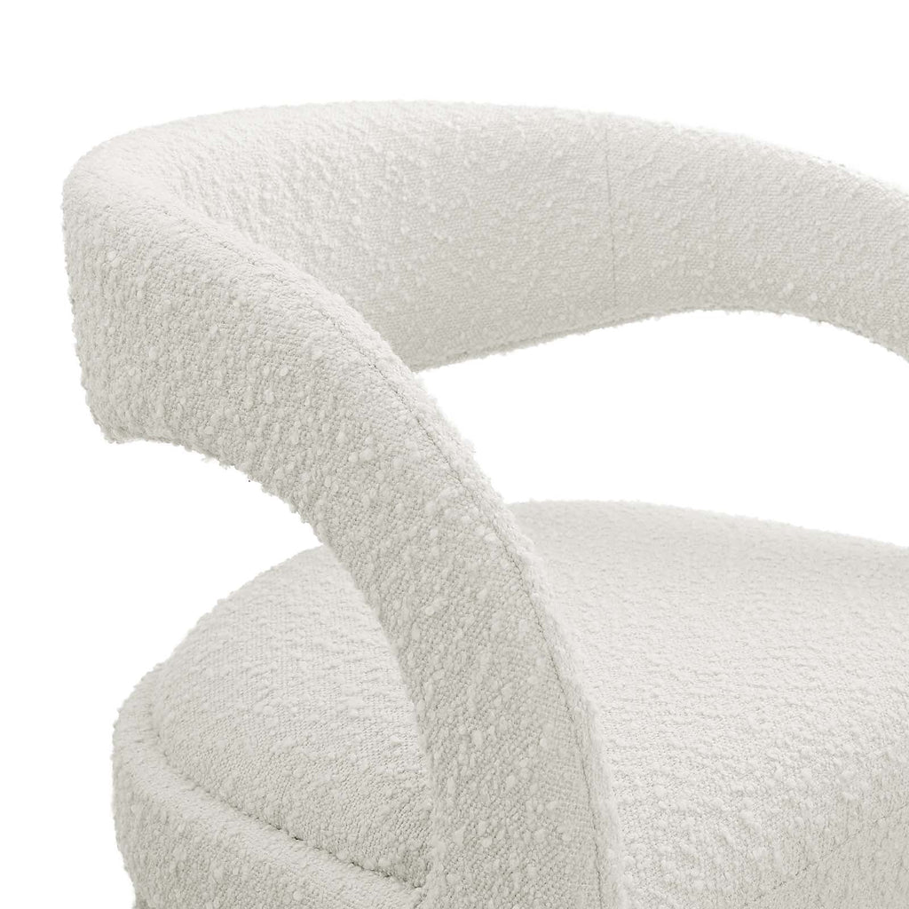Pinnacle Boucle Upholstered Bar Stool Set of 2 by Modway