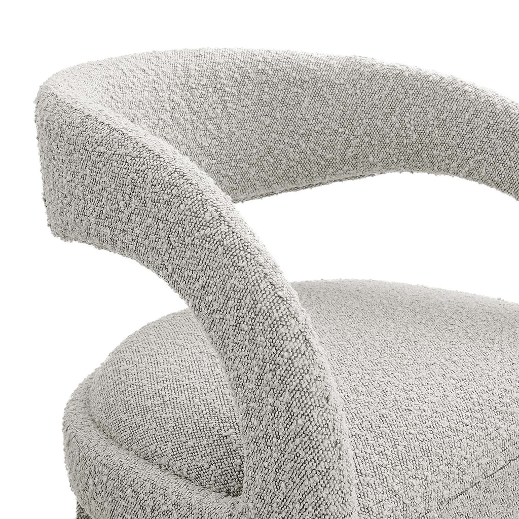 Pinnacle Boucle Upholstered Bar Stool Set of 2 by Modway