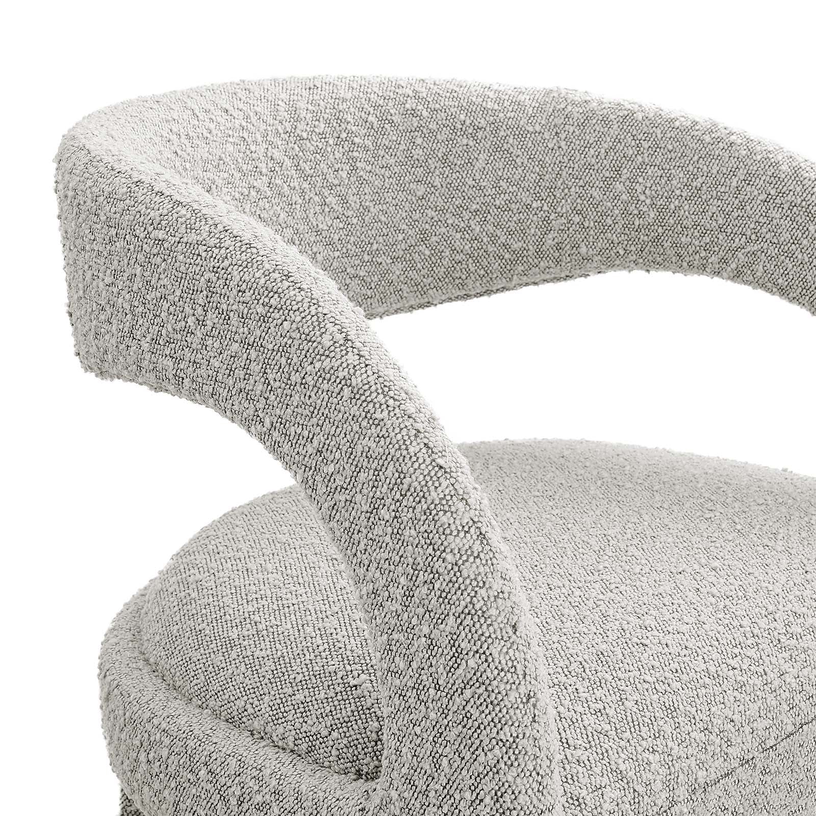 Pinnacle Boucle Upholstered Bar Stool Set of 2 by Modway