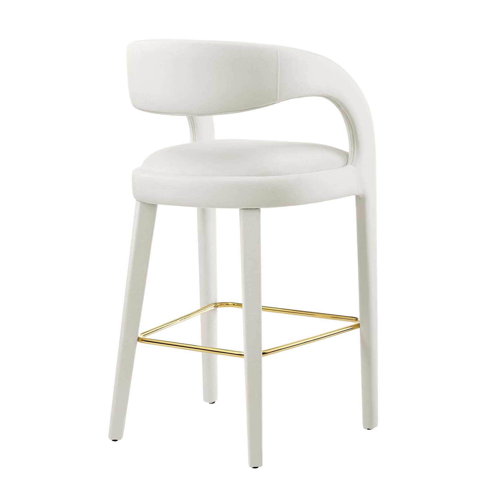 Pinnacle Performance Velvet Bar Stool Set of 2 by Modway