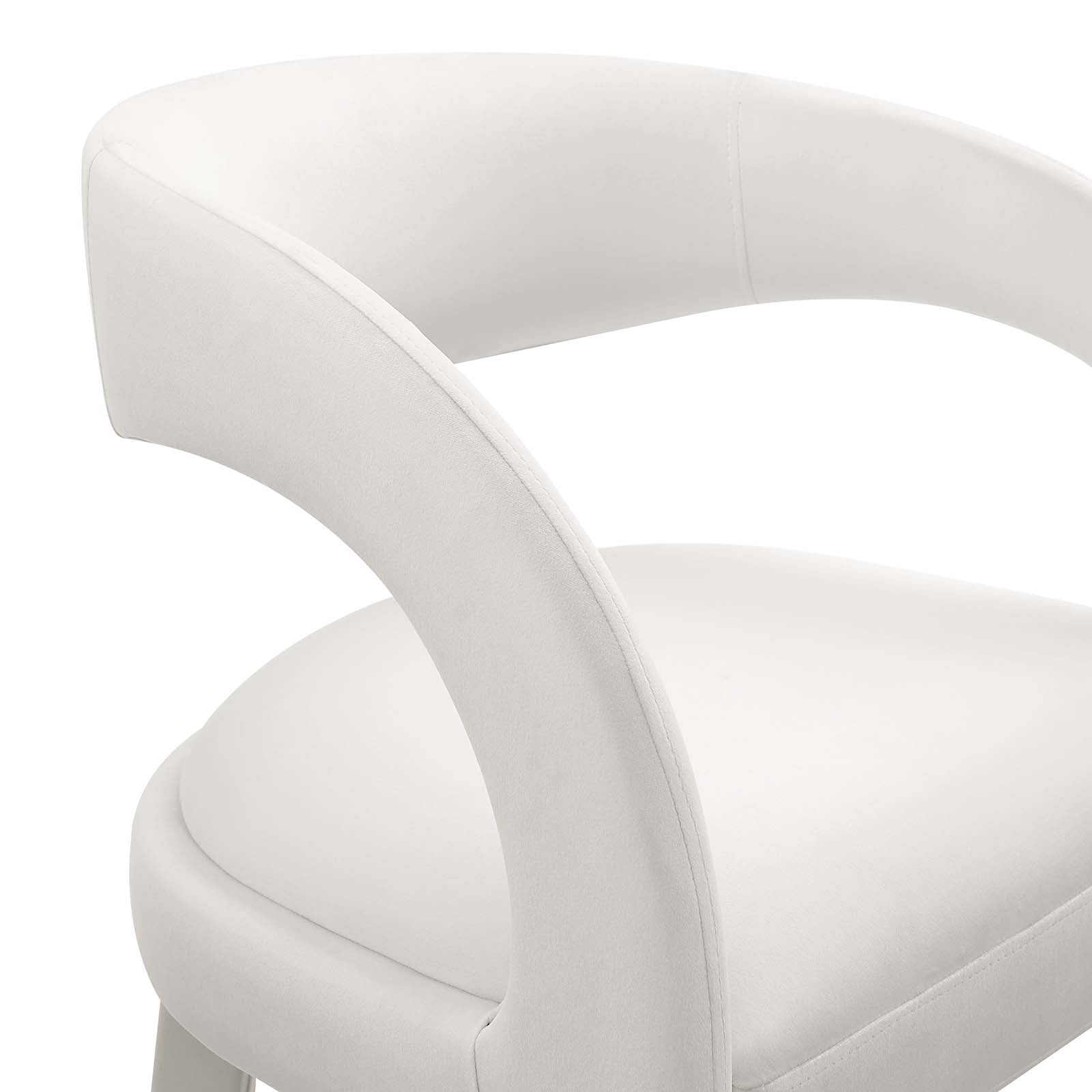 Pinnacle Performance Velvet Bar Stool Set of 2 by Modway