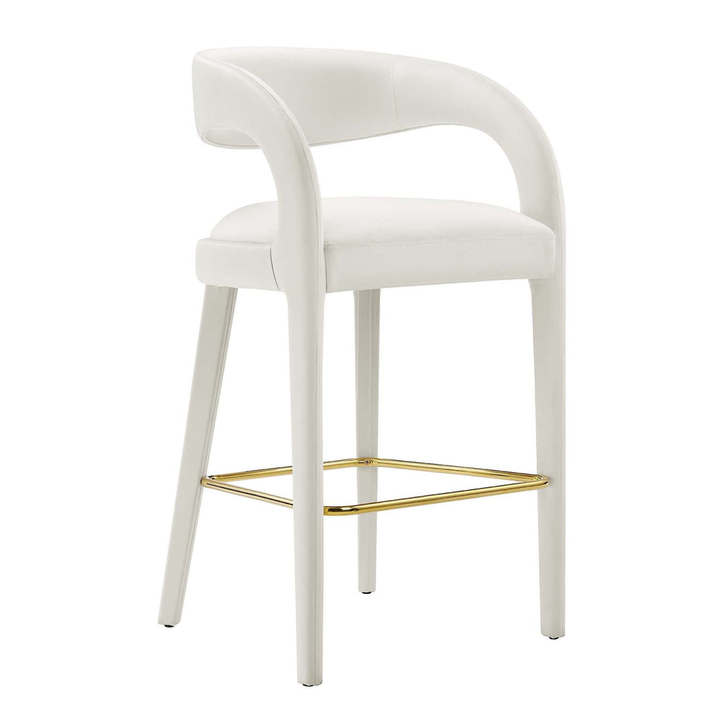 Pinnacle Performance Velvet Bar Stool Set of 2 by Modway