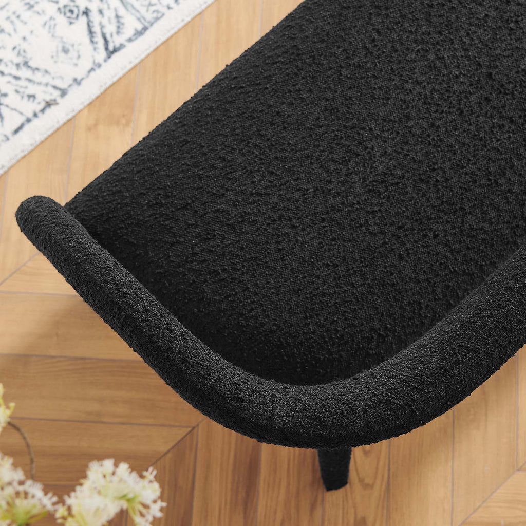 Pinnacle Boucle Fabric Accent Bench by Modway