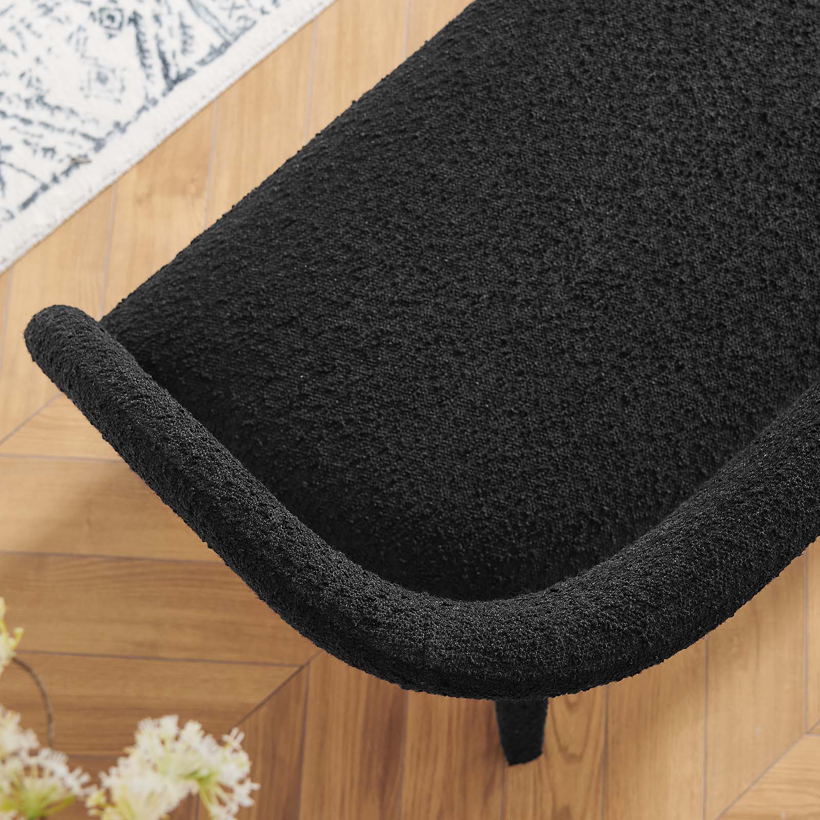 Pinnacle Boucle Fabric Accent Bench by Modway