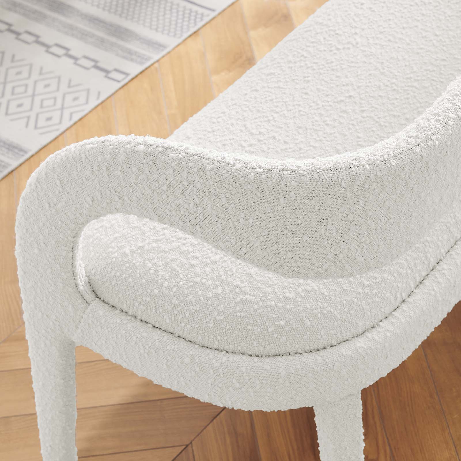 Pinnacle Boucle Fabric Accent Bench by Modway