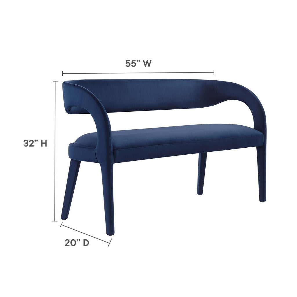 Pinnacle Performance Velvet Accent Bench by Modway
