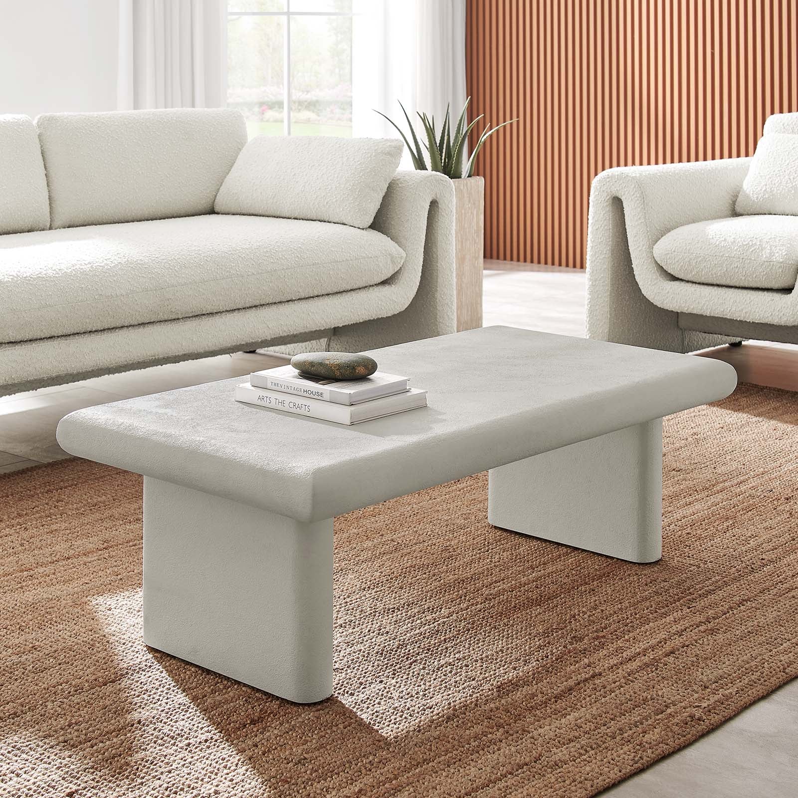 Relic Concrete Textured Coffee Table by Modway
