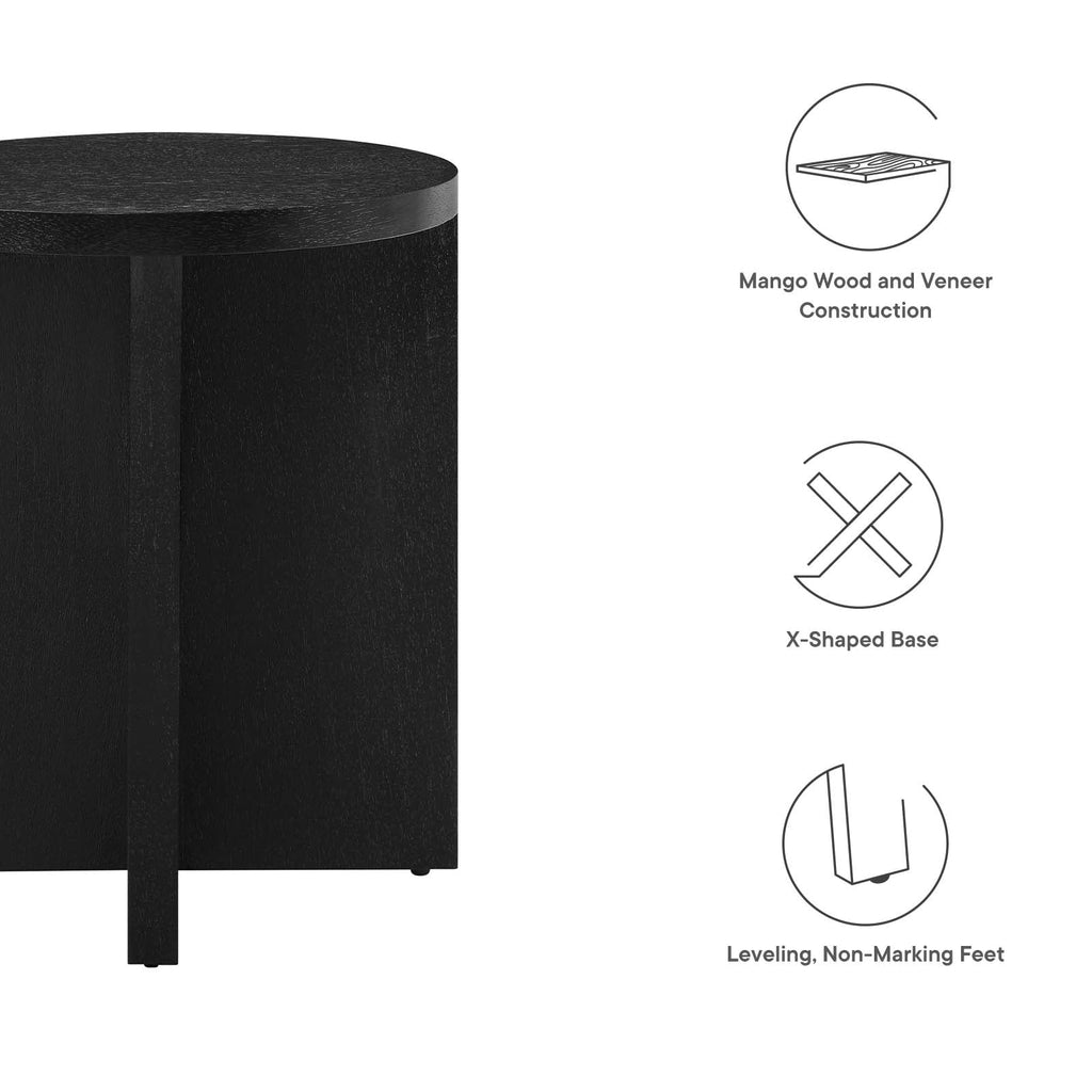 Silas Round Wood Side Table by Modway