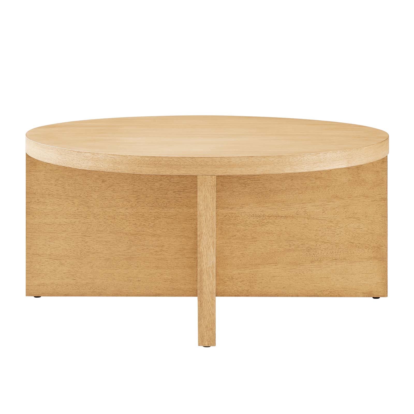 Silas Round Wood Coffee Table by Modway