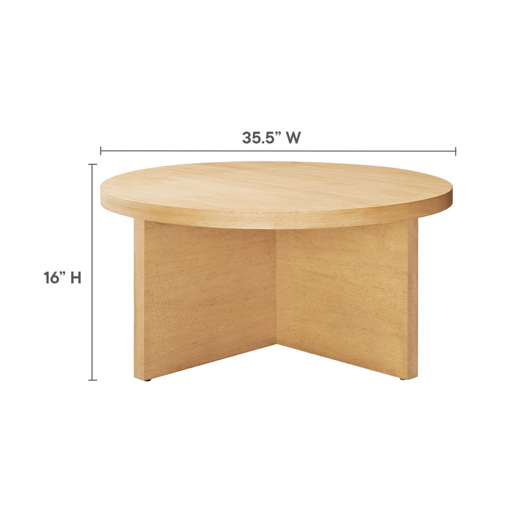 Silas Round Wood Coffee Table by Modway