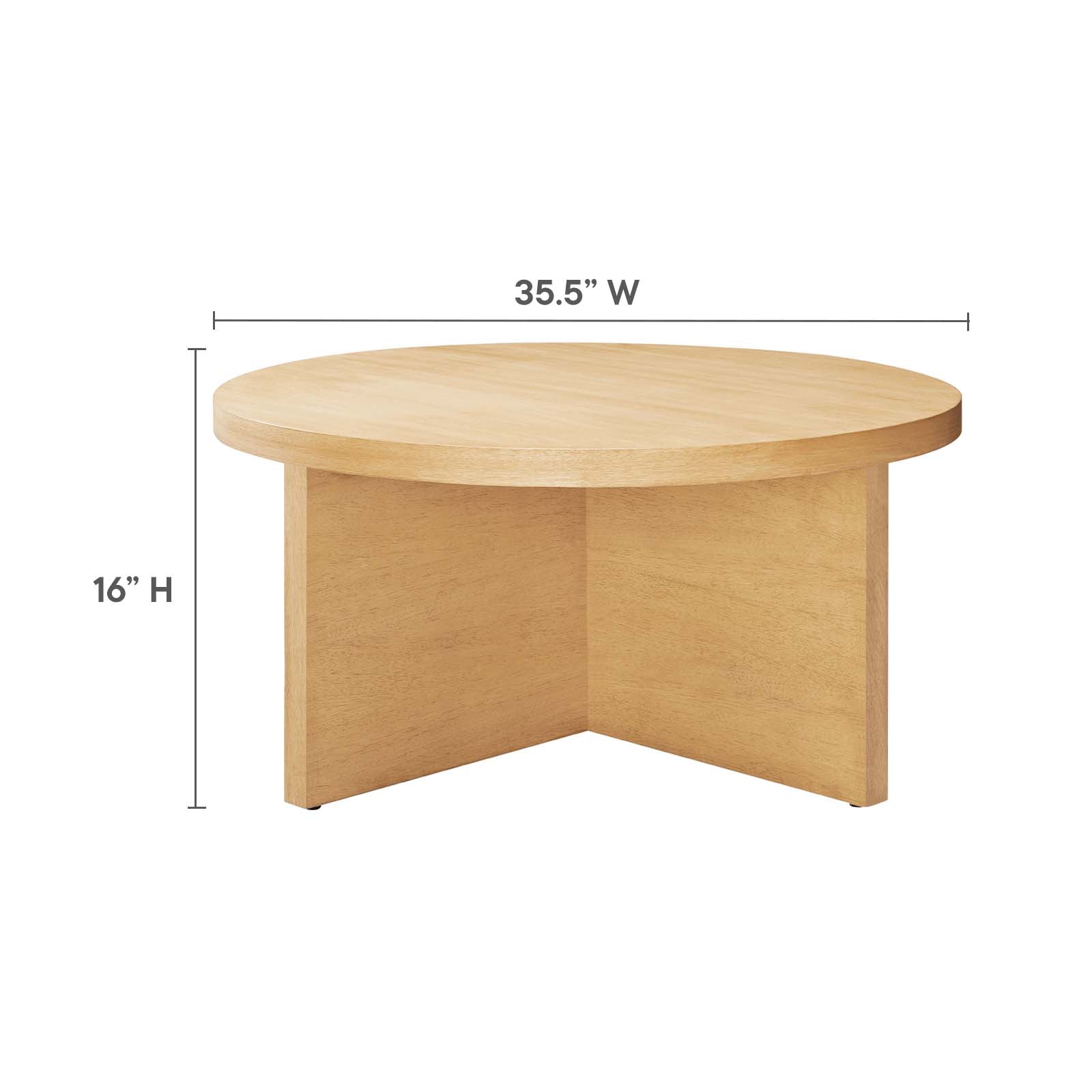 Silas Round Wood Coffee Table by Modway