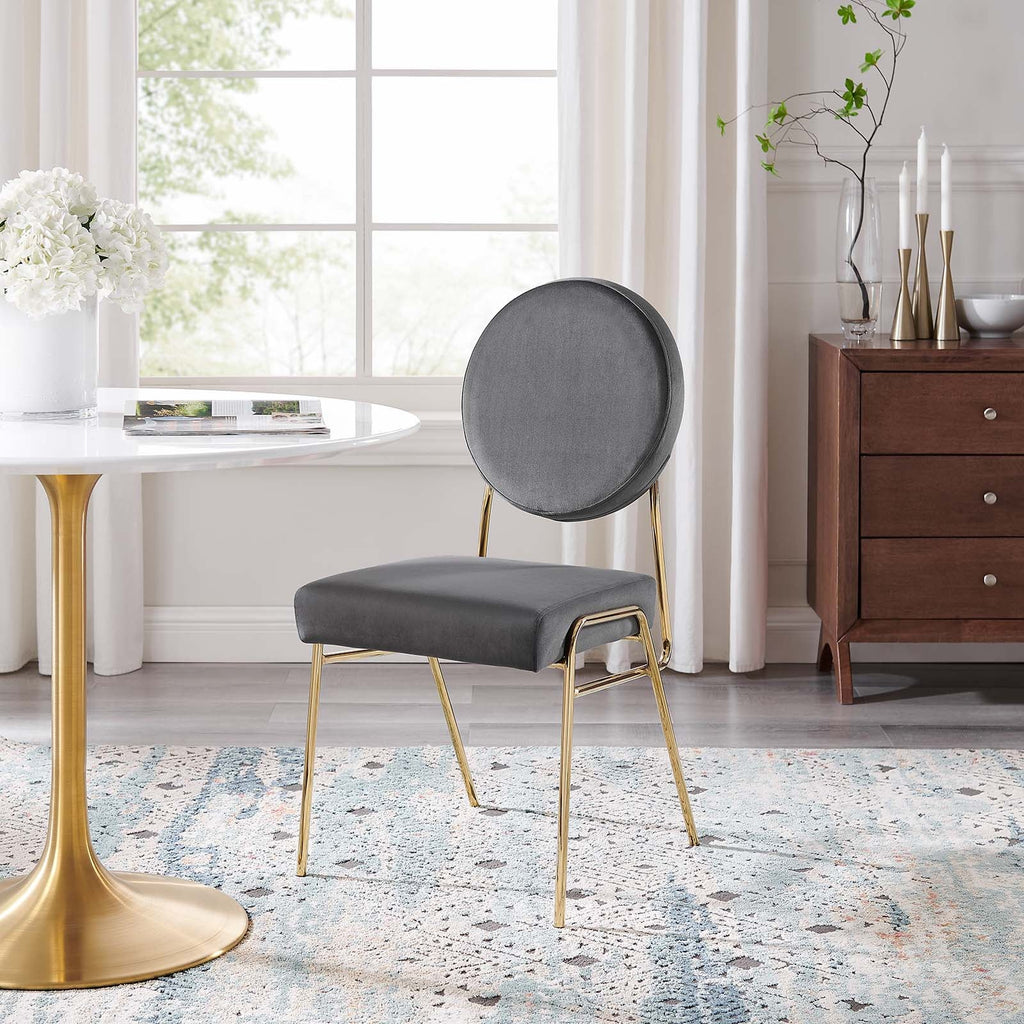 Craft Performance Velvet Dining Side Chairs Set of 2 by Modway