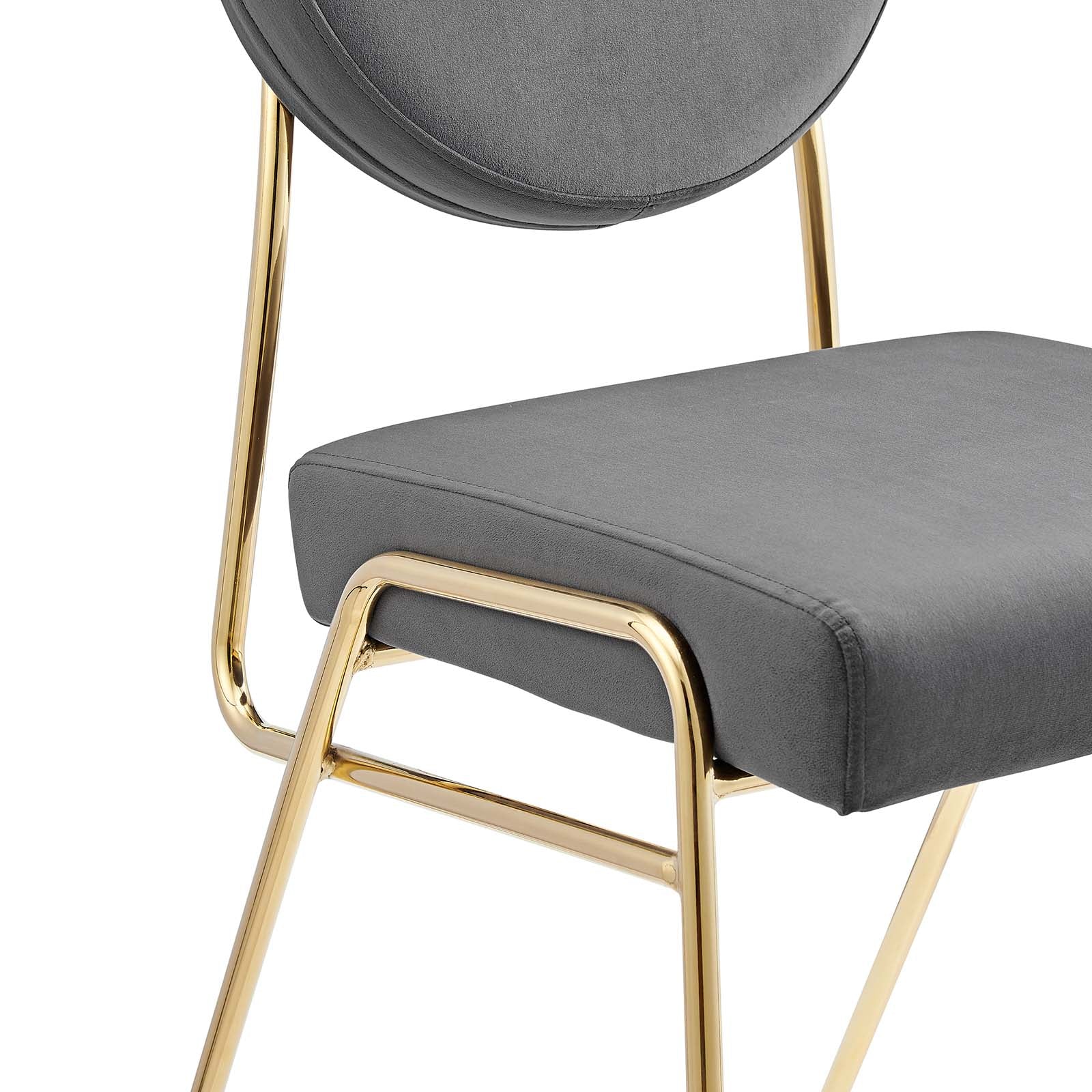 Craft Performance Velvet Dining Side Chairs Set of 2 by Modway