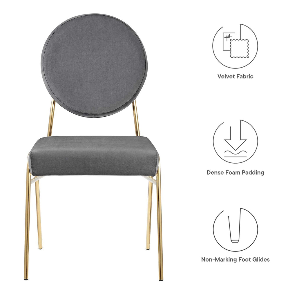 Craft Performance Velvet Dining Side Chairs Set of 2 by Modway