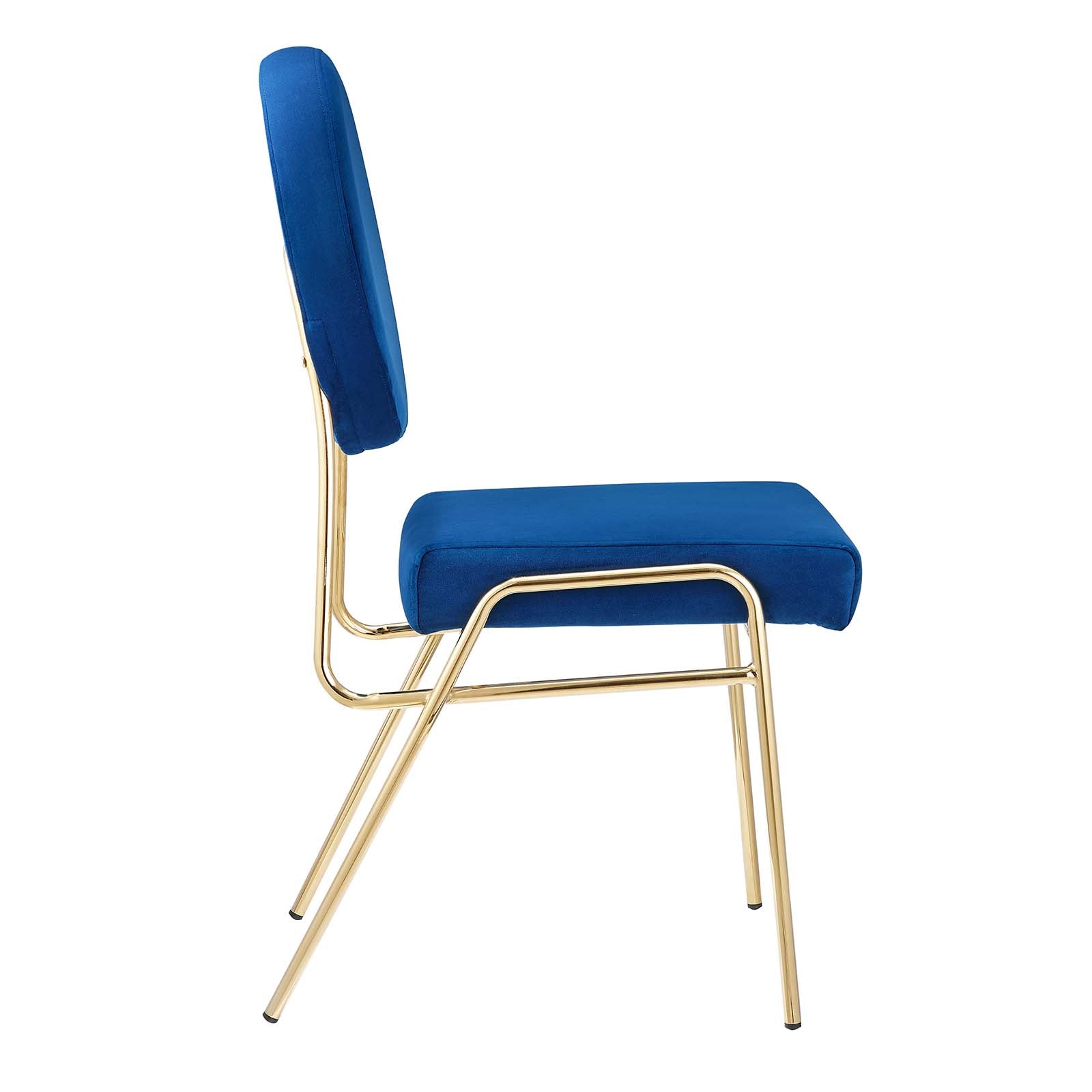 Craft Performance Velvet Dining Side Chairs Set of 2 by Modway