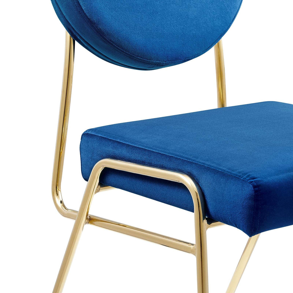 Craft Performance Velvet Dining Side Chairs Set of 2 by Modway