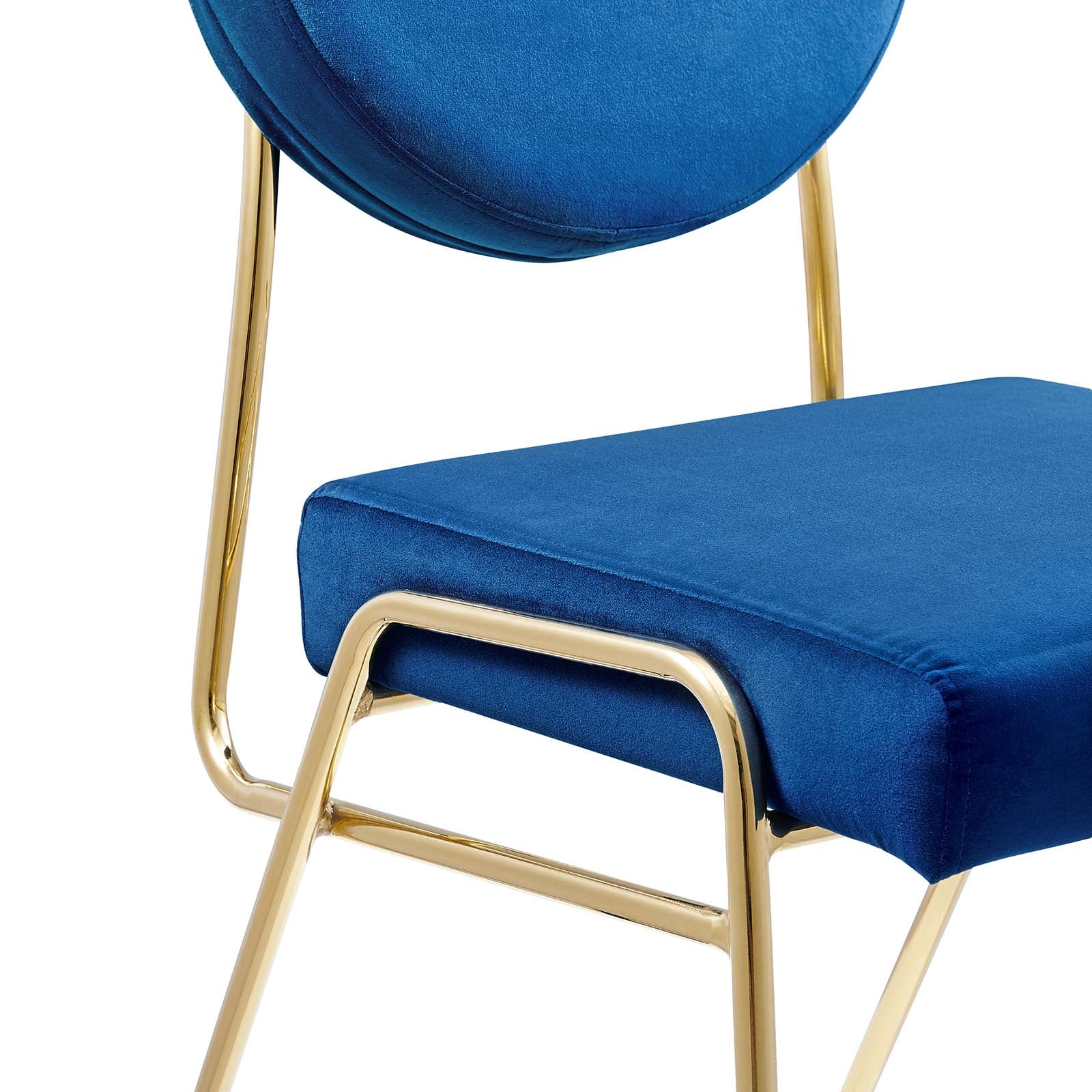 Craft Performance Velvet Dining Side Chairs Set of 2 by Modway