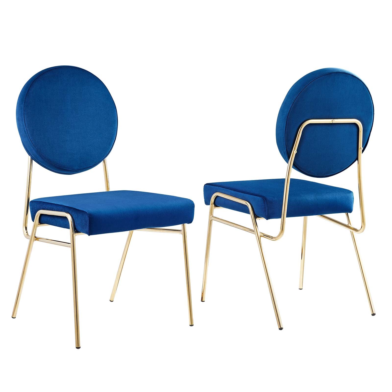 Craft Performance Velvet Dining Side Chairs Set of 2 by Modway