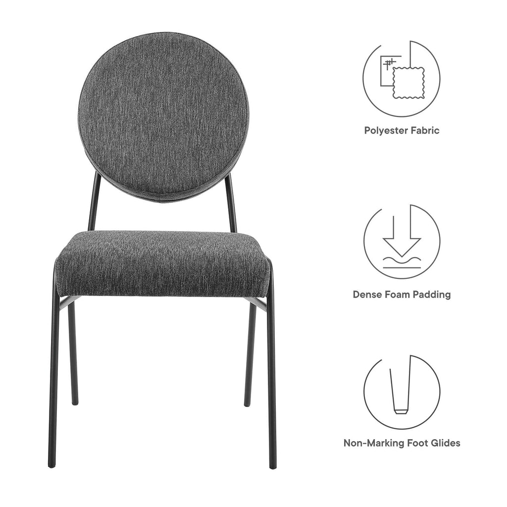Craft Upholstered Fabric Dining Side Chairs Set of 2 by Modway