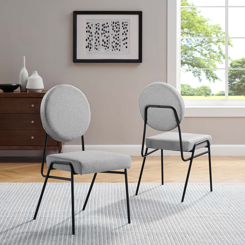 Craft Upholstered Fabric Dining Side Chairs Set of 2 by Modway